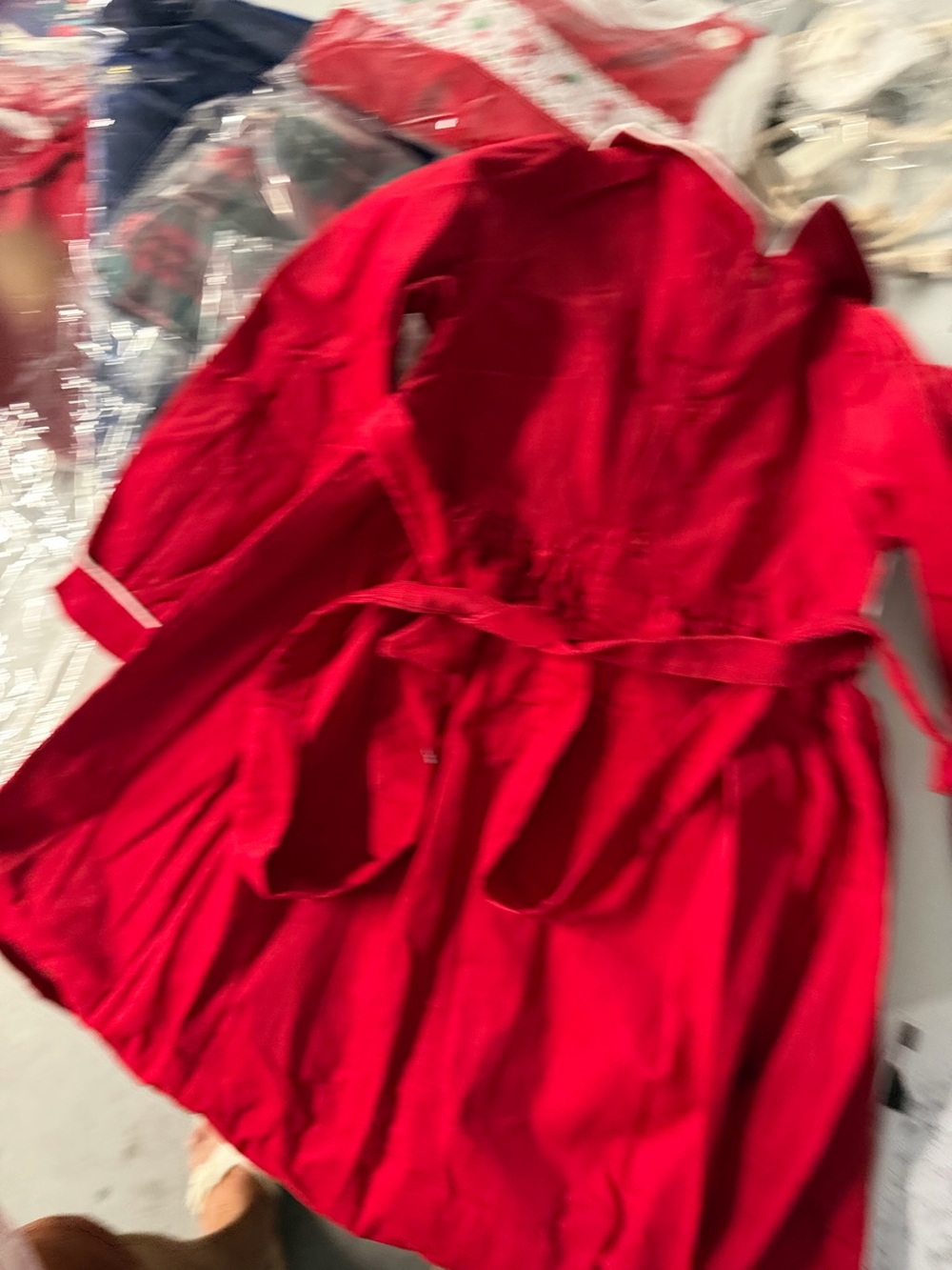 Smocked corduroy red Christmas dress with candy canes new with tag size 4T